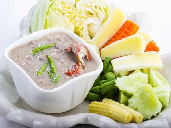 ปูหลน+ผักสด