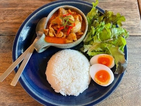 ข้าวแพนงไก่+ไข่ต้ม