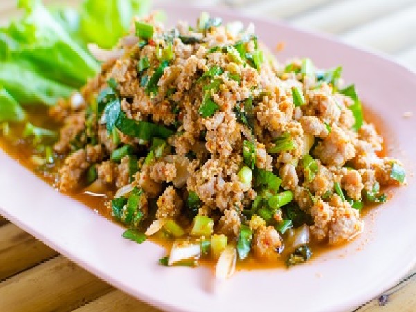 ลาบไก่+ผักสด